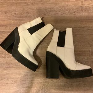 Jeffrey Campbell White Platform Booties